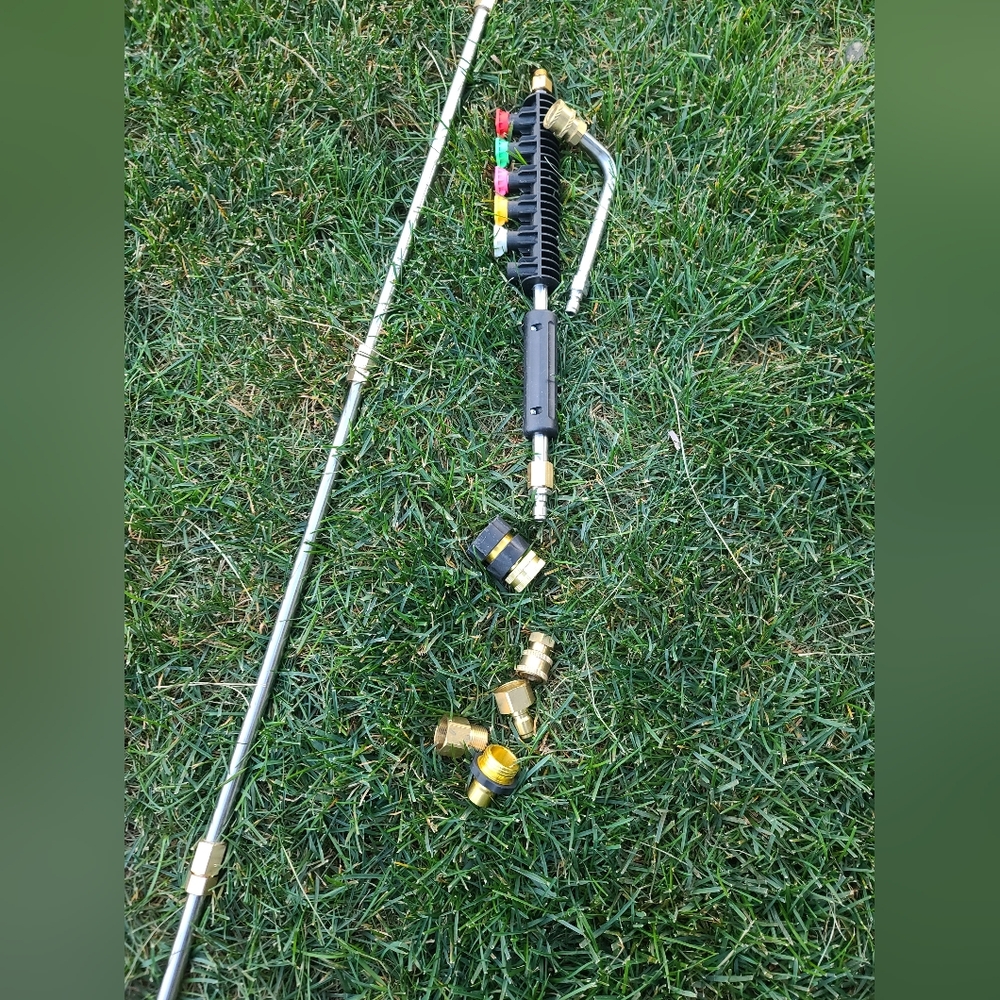 Adjustable Pressure Washer Wand with Nozzle Set